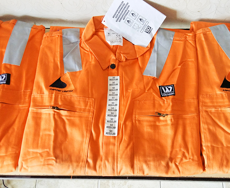Branded coverall - front view