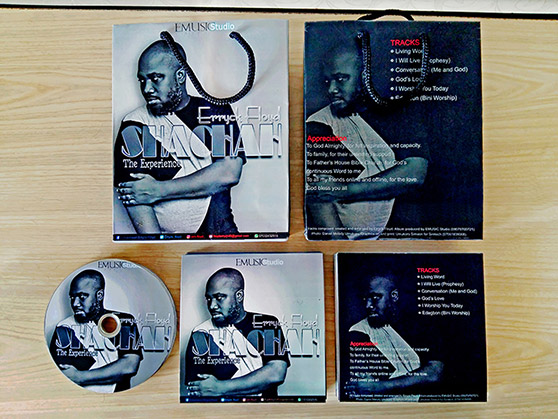 Album design & package printing by Simtech Creative for EMusic Studio - Warri, Nigeria