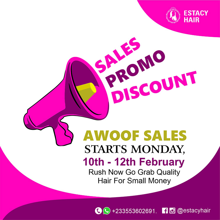 February sales flyer design for Estacy Hair