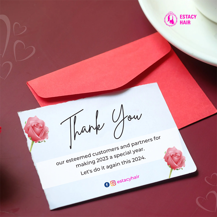 Thank You flyer design for Estacy Hair