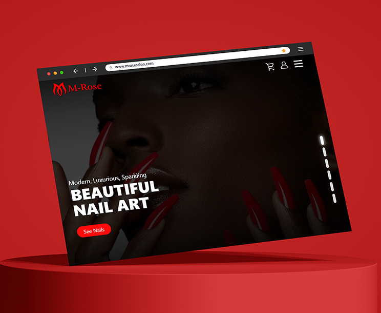 Bespoke E-commerce website design by Simtech Creative for M-Rose Beauty - Warri, Nigeria