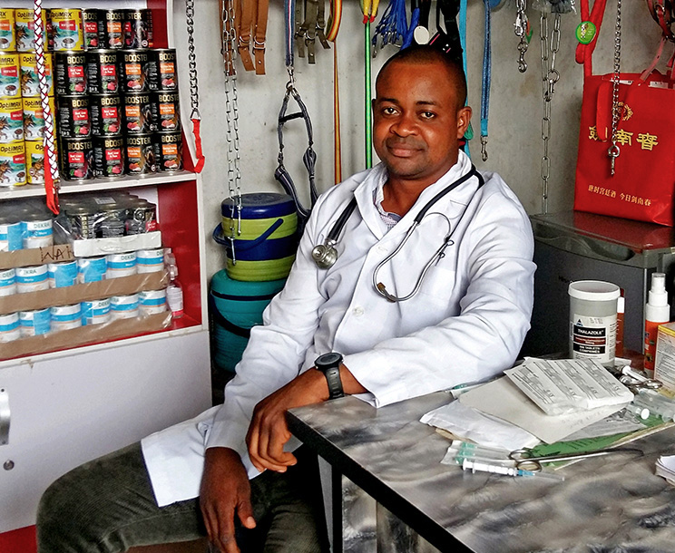 Dr Victor Adama at his office