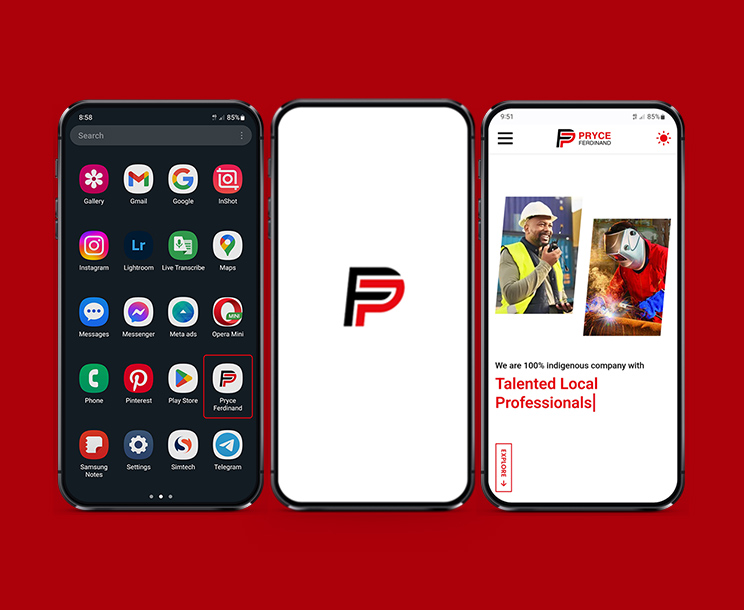 Progressive Web App (PWA) - Installed and launched on mobile phone