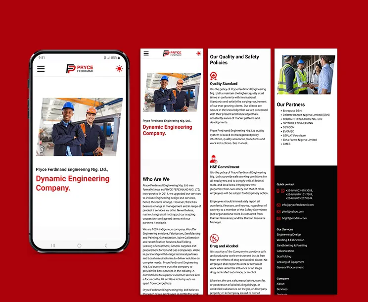 About page user interface (UI) design