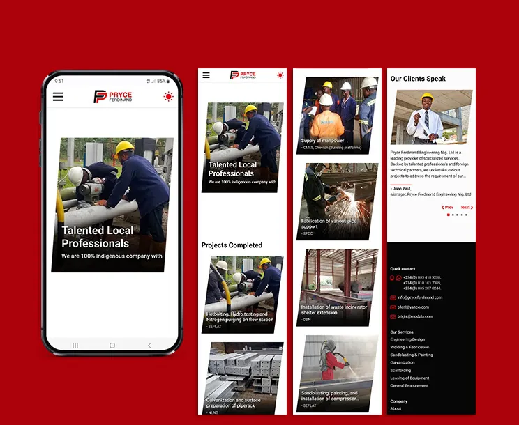 Projects page user interface (UI) design