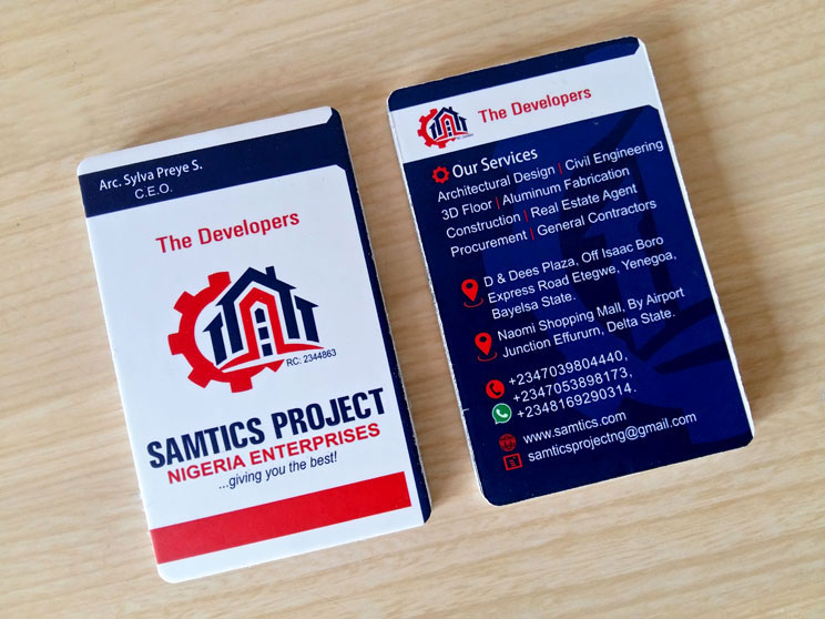 Samtics Project business card