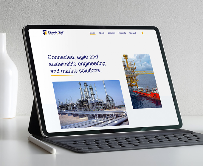 Bespoke, mobile-friendly, and accessible website design by Simtech Creative for Steph-Tel Group Ltd - Warri, Nigeria