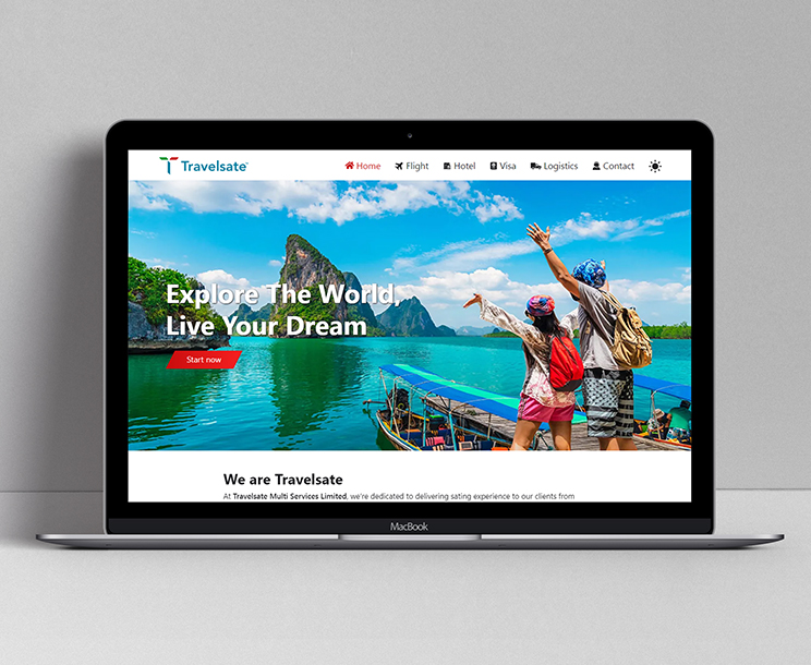 Mobile-friendly, fast and accessible website design by Simtech Creative for Travelsate - Lagos, Nigeria