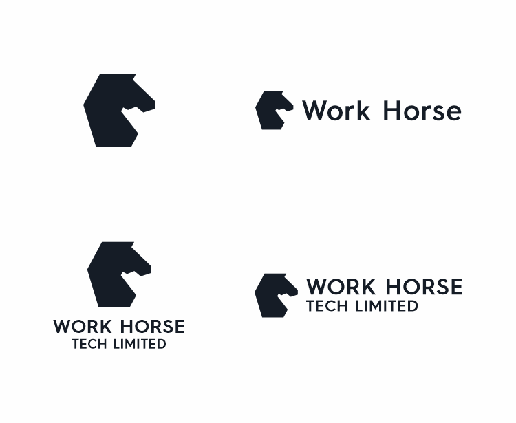 White and black adaptability of the brand identity
