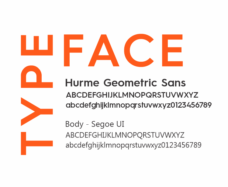 Typeface of Work Horse new brand identity