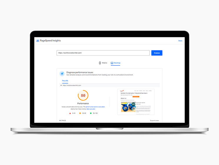 Former website performance score